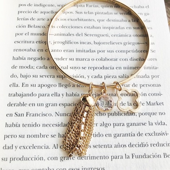 Alquimia Jewelry - JEWELD TASSEL GOLD PAVE BRACELET OS